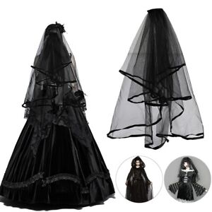 Widow Hen Night Bride Veil steam punk Halloween Gothic fancy Dress Costume