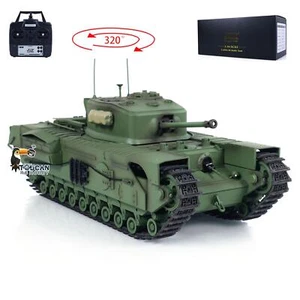 1/16 Tongde RC Tanque Churchill Mk.VII Eléctrico Infrarrojo Batalla Juguetes Barril Retroceso - Imagen 1 de 24