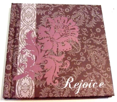 Purple Floral "Rejoice" Mini Lined Hardcover Journal - NEW (#93) - Image 1 of 4