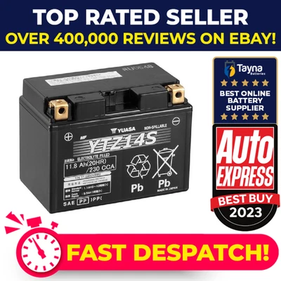 Genuine Yuasa YTZ14S High Power AGM GEL Motorbike Motorcycle Battery YTZ14-BS - Image 1 of 4