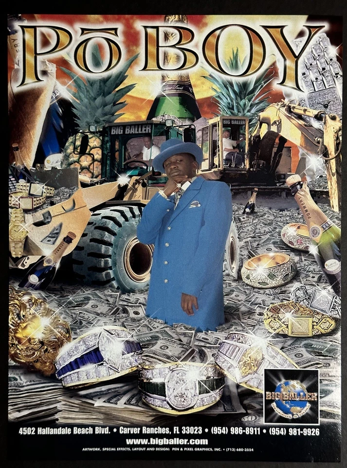 8.5x11 OG Rap Promo Ad Poster Po Boy Carver Ranches Florida Big Baller 1990’s - Image 1 of 1
