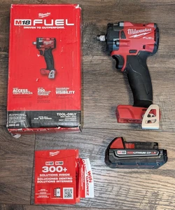 Milwaukee 2855-20. M18 18V Compact 1/2" Impact Wrench, WITH M18 1.5Ah Battery - Picture 1 of 12