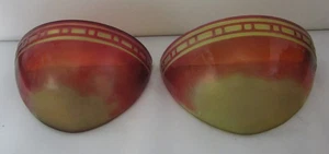 Unique Pair of 7" x 3.5" x 3.5" Cameo Art Glass Shades, Signed GALLE - Picture 1 of 9
