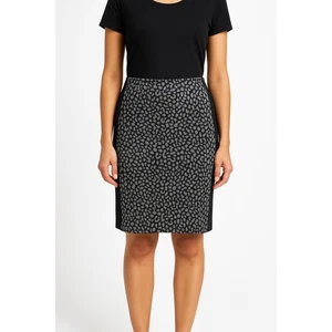 41 Hawthorn Gray Leopard Knit Pencil Skirt  Size Large - Picture 1 of 8