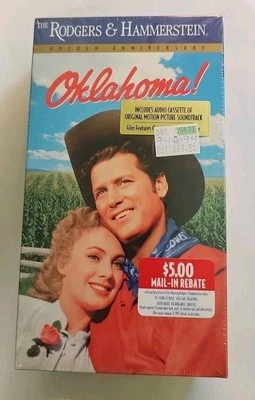 Oklahoma! VHS SEALED Watermarks W/ Soundtrack Cassette Hype Fox Video VTG  - Image 1 of 4