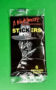 1 SEALED PACKAGE A NIGHTMARE ON ELM STREET TRADING STICKERS - Picture 1 of 2