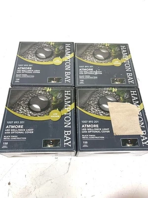 4PK Hampton Bay 150 Lumens Low Voltage Black LED Round Outdoor Well/Deck Light - Image 1 of 2