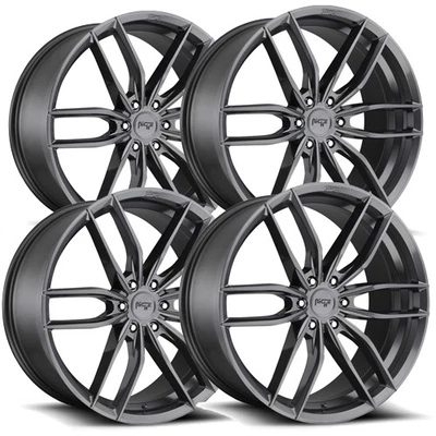 (Set of 4) Staggered-Niche M204 Vosso 18" 5x120 +40mm Gunmetal Wheels Rims Foto 1 de 4
