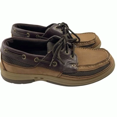 Thom Mcan KELLAN Mens 9 M 2-Tone Brown Leather Boat Deck Casual Shoes - Image 1 of 4