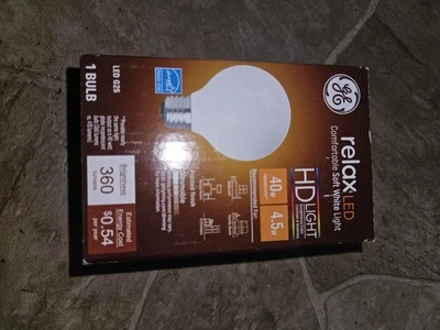 GE RELAX LED HD LIGHT 40 Watt Replacement Uses 4.5 Watts 360 Lumen - Image 1 of 2