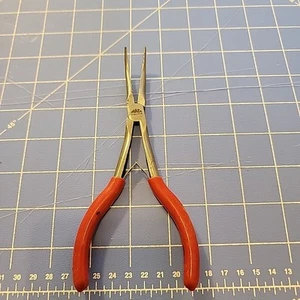 Mac Tools P301714 7" Spring Loaded Bent Needle Nose Pliers Red - Picture 1 of 7