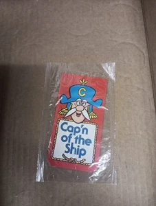 Vintage Cap'n Crunch Pocket Iron-On, Sealed, Cereal Prize, 1970s, NEW  - Picture 1 of 2