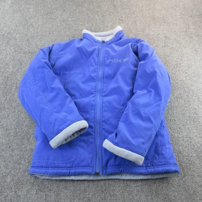 Nike Jacket Youth Large 14 Blue Reversible Fleece Lined Full Zip Winter Coat - Image 1 of 4