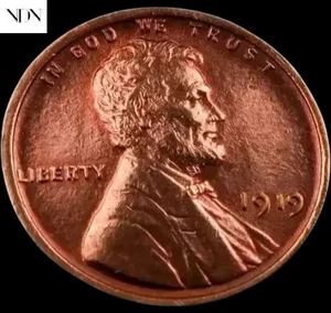 Penny centesimo di grano Lincoln 1919 - gemma FDC rosso - Foto 1 di 2