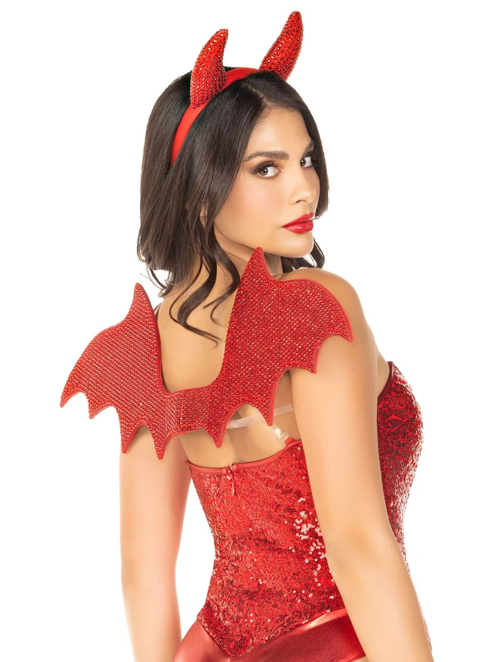 2 Pc Devil Kit, Includes Wings and Headband - Red - Image 1 of 1