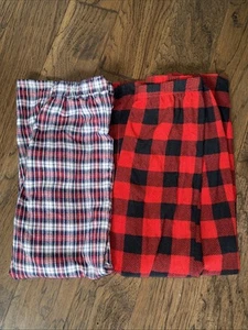 Gap Target 2 pairs Fleece Plaid pajama pants boys Size 12 Sleepwear Loungewear - Picture 1 of 7