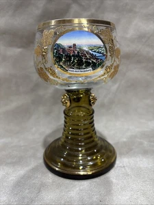 German souvenir glasses 2cl volume Gruss aus Heidelberg Stemware - Picture 1 of 2