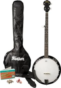 Washburn B8 Pack Americana Series 5 String Banjo Pack. Natural - Picture 1 of 1