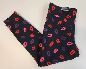 TORRID ACTIVE Pantalone donna nero labbra pixie 00R M/L 10 leggings vita alta nuovo con etichette - Foto 1 di 3