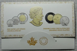 2022-Dated Canada Last strikes Uncirculated Coin Set Queen effigy black ring $2 - Picture 1 of 5