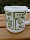 Sign Sayings Graphic Coffee Mug Cup D Handle 1960~70's Love Relationship Vintage