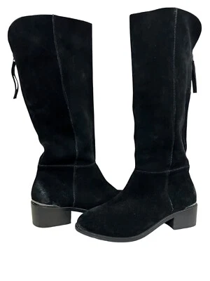 Botas Naughty Monkey Gamuza Hasta la Rodilla Jinete Talla 8.5M Negras Vaquera Occidental Boho Foto 1 de 4