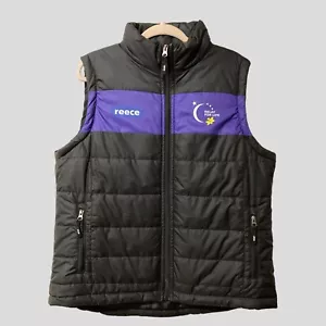 Icon Gilet Vest Mens L Black Quilted Puffer Full Zip Padded REESE Cancer Logo - Picture 1 of 7