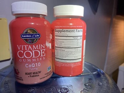 LOT OF 2!! Garden of Life Vitamin Code Gummies Coq10 - Strawberry 150 mg 60 Ct - Image 1 of 3