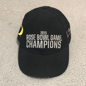 Nike Oregon Ducks 2015 Rose Bowl Champions Ball Cap Adult OSFM Black Hat - Picture 1 of 9