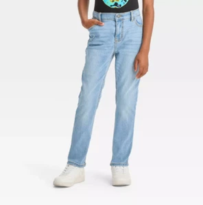 NWT Art Class Boys' 14 Blue Skinny Jeans Button Fly Zip Adjustable Waistband - Picture 1 of 13