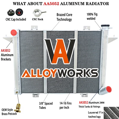 4 Row Radiator For 91-93 Dodge Ramcharger D250 D350 W250 W350 5.9 Cummins Engine - Image 1 of 4