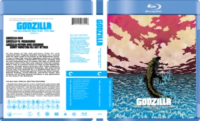 Godzilla Millennium-Era Collection Custom Blu-ray Covers W/ EMPTY Cases No Discs - Imagem 1 de 2
