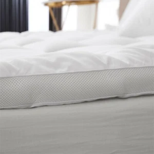 10CM (4") LUXURY MICROFIBRE MATTRESS TOPPER ULTRA SOFT BREATHABLE AIR FLOW MAX - Picture 1 of 5