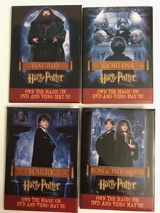 Vintage Original Harry Potter The Sorcerer's Stone DVD Promo Pins SET OF 4 Pins - Picture 1 of 12
