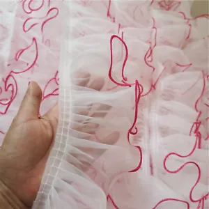 Delicado Organza Ribete de Encaje Por Yardas Volantes Flecos Mic para Fiesta - Imagen 1 de 14