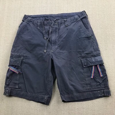Pantalones Cortos de Carga Tommy Hilfiger Años 90 DE COLECCIÓN Hombres 33 Azul Suelto Desteñido Patín Cordón Foto 1 de 4