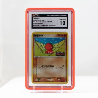 Pokemon Trapinch Reverse Holo #68 EX Power Keepers 2007 CGC 10 POP 3 - Image 1 of 4