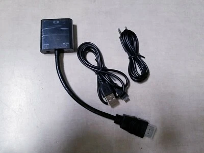 AddOn HDMI to VGA Converter with Audio White - M/F HDMI2VGAA - Image 1 of 3