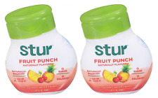 Stur All Natural Fruit Punch Flavor Enhancer Liquid Drink Mix 2 Pack