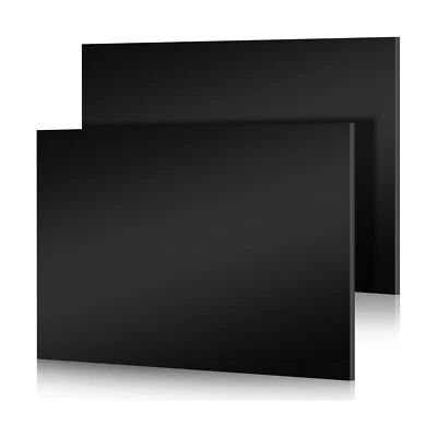 Frienda 2 Pcs 1/4" Thick, 24" x 48" Black HDPE Sheet HDPE Plastic Sheet High ... - Image 1 of 4