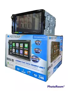 SOUNDSTREAM VRCPAA-7DR 7 INCH APPLE CARPLAY DOUBLE DIN, ANDROID AUTO CAR STEREO - Picture 1 of 6