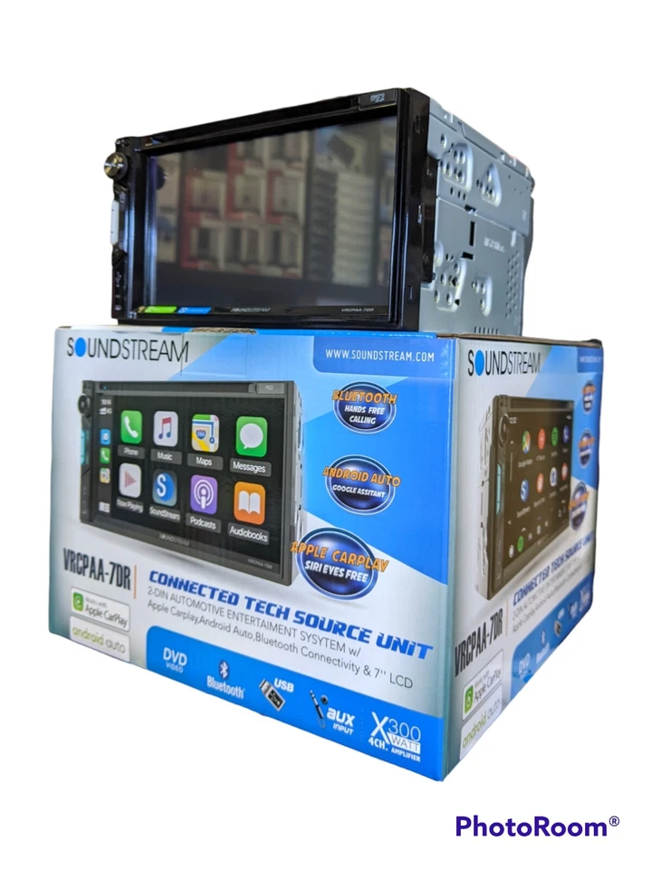 SOUNDSTREAM VRCPAA-7DR 7 INCH APPLE CARPLAY DOUBLE DIN, ANDROID AUTO CAR STEREO - Image 1 of 4