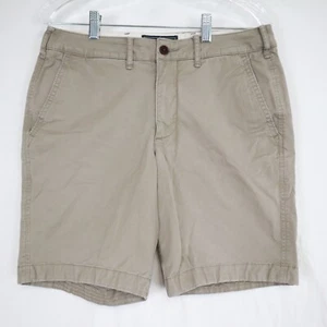 Abercrombie & Fitch Shorts Mens 31 Stretch Chino Casual Flex Flat Front Tan - Picture 1 of 7