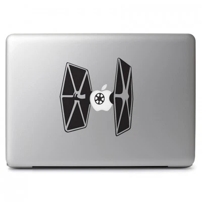 Apple Macbook Laptop Notebook Decal Vinyl Sticker Colors Black Cool Cute Funny - Image 1 of 2