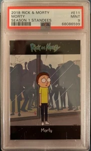 2018 Cryptozoic Rick and Morty Standees Convention #E11 Morty Smith PSA 9 POP 1 - Picture 1 of 3
