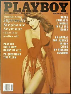 PLAYBOY US 02/1993 STEPHANIE SEYMOUR Danny DeVito JENIFER LeROY Tim Allen @ EX+ - Imagen 1 de 7