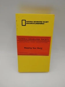 National Geographic Educational Video Mapping Your World VHS W/ Guide - Imagen 1 de 6