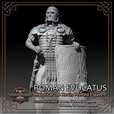 Roman Empire Evocatus - Scale 1/18 to 1/6 - 3D Resin Printed Figure Model Kit - Image 1 of 4