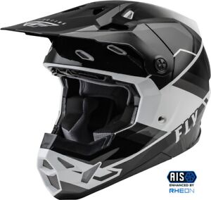 NEW-Fly Racing Formula CP Rush Helmet Grey/White Large - 73-0023L
