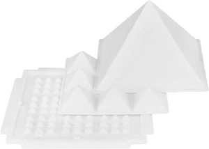 VASTU 3 Layer Pyramid/Plastic WHITE Multi-Layer Plastic Pyramid Vastu Remedy - Picture 1 of 3